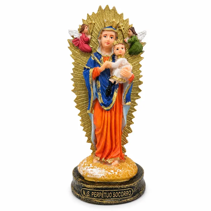Imagem de Nossa Senhora do Perpétuo Socorro de Resina - 15 cm | Lojinha Uai