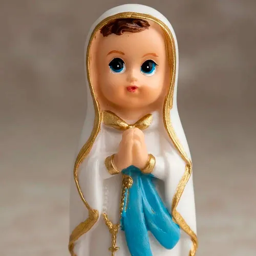 Imagem de Nossa Senhora de Lourdes Infantil de Resina - 8 cm