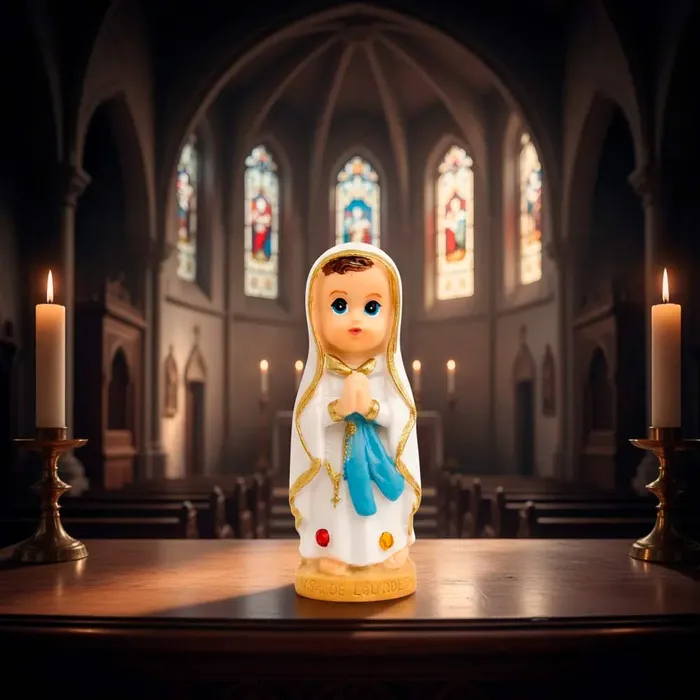 Imagem de Nossa Senhora de Lourdes Infantil de Resina - 8 cm