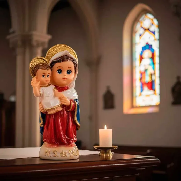 Imagem de Nossa Senhora da Saúde Infantil de Resina - 8 cm