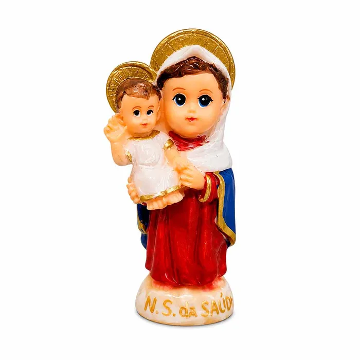 Imagem de Nossa Senhora da Saúde Infantil de Resina - 8 cm