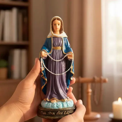 Imagem de Nossa Senhora das Lágrimas de Resina - 15 cm