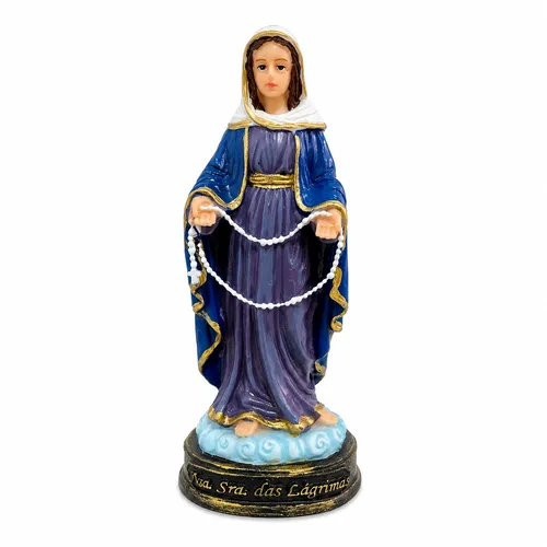 Imagem de Nossa Senhora das Lágrimas de Resina - 15 cm