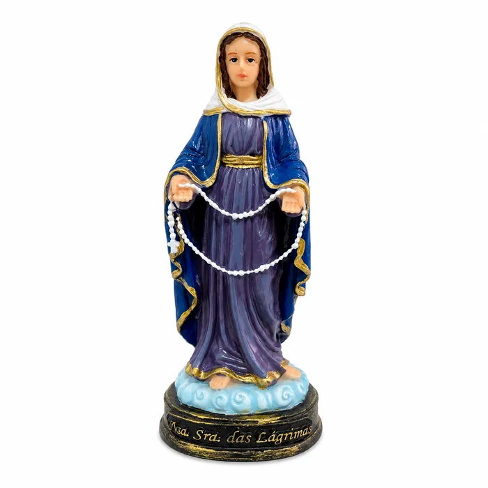 Imagem de Nossa Senhora das Lágrimas de Resina - 15 cm