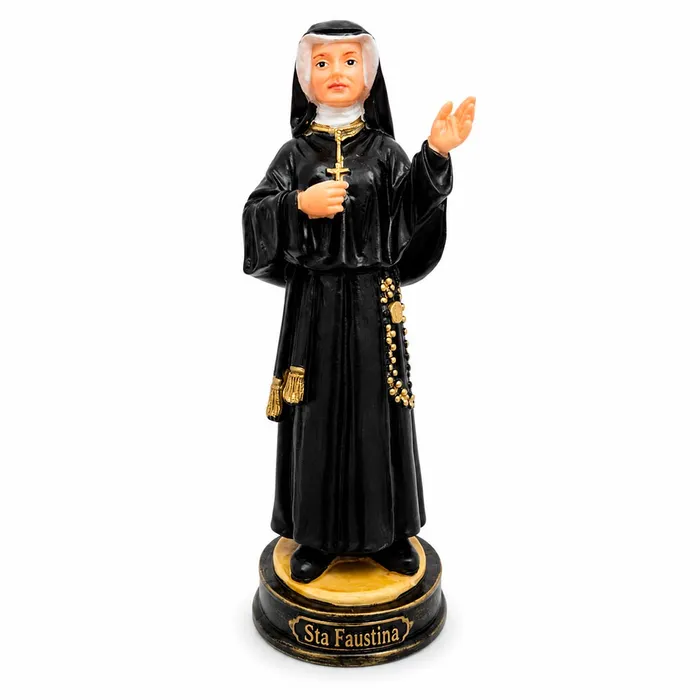 Imagem de Santa Faustina de Resina - 15 cm | Lojinha Uai