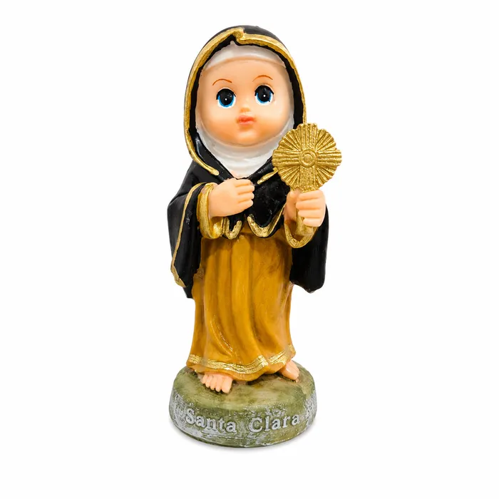 Imagem de Santa Clara Infantil de Resina - 15 cm | Lojinha Uai