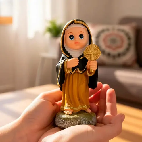 Imagem de Santa Clara Infantil de Resina - 15 cm