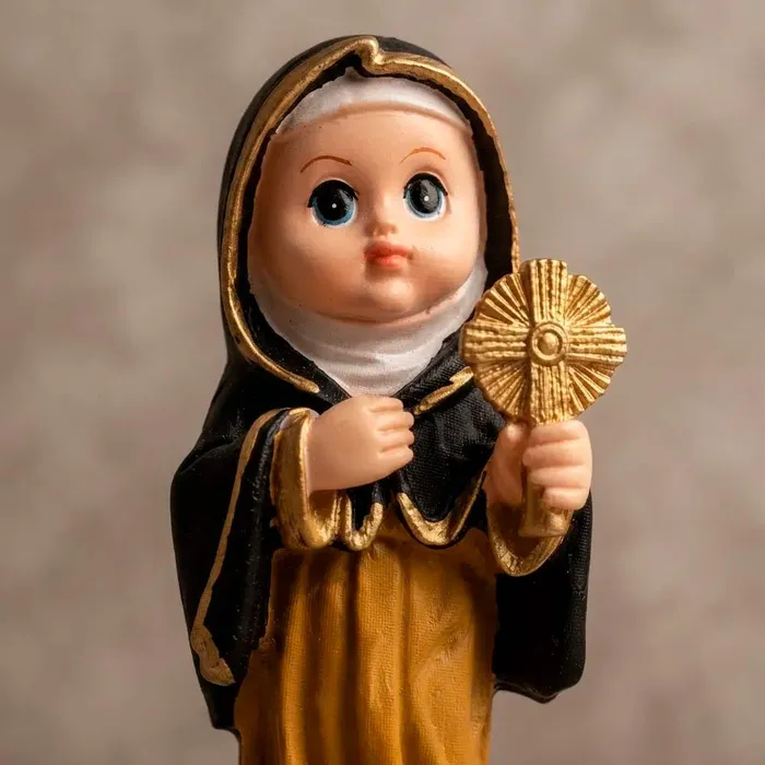 Imagem de Santa Clara Infantil de Resina - 15 cm | Lojinha Uai