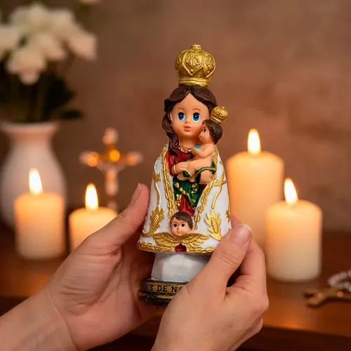 Imagem de Nossa Senhora de Nazaré Infantil de Resina - 15 cm