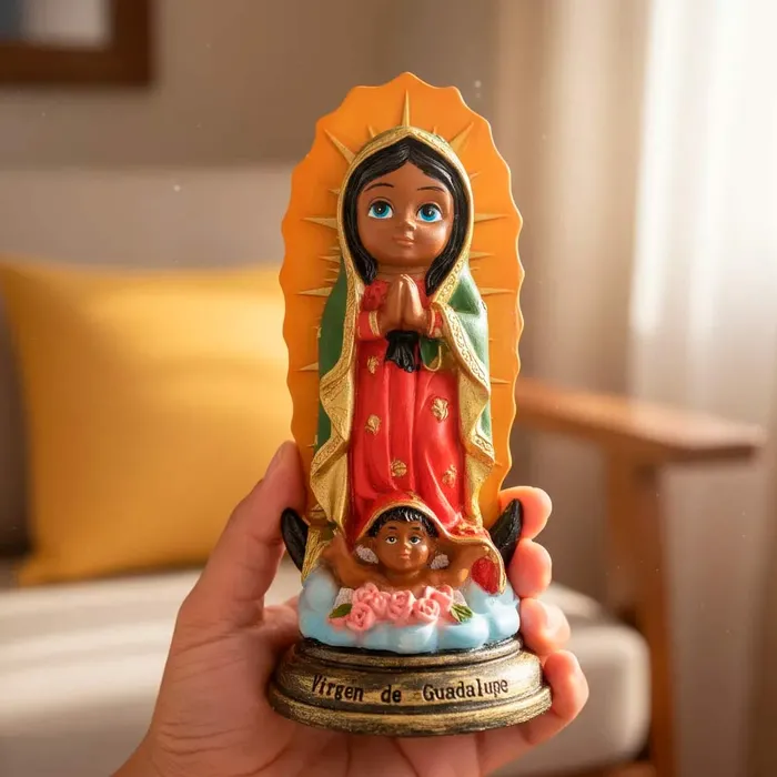Imagem de Nossa Senhora de Guadalupe Infantil de Resina - 15 cm