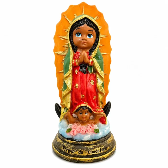 Imagem de Nossa Senhora de Guadalupe Infantil de Resina - 15 cm