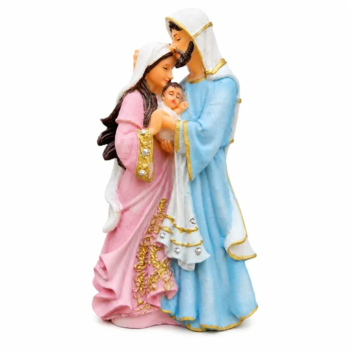 Imagem da Sagrada Família Ternura de Resina - 20 cm