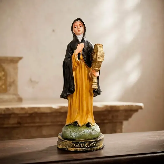 Imagem de Santa Clara de Resina - 15 cm | Lojinha Uai