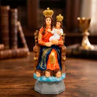 Imagem de Nossa Senhora de Nazaré no Trono de Resina - 12 cm - imagem 2