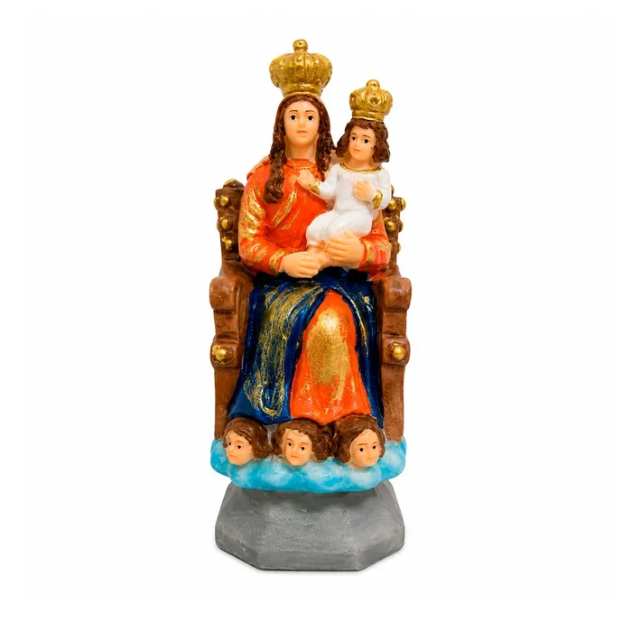 Imagem de Nossa Senhora de Nazaré no Trono de Resina - 12 cm
