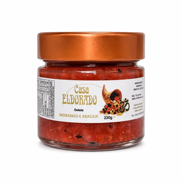 Geleia Artesanal de Morango com Abacaxi - 230g - Eldorado