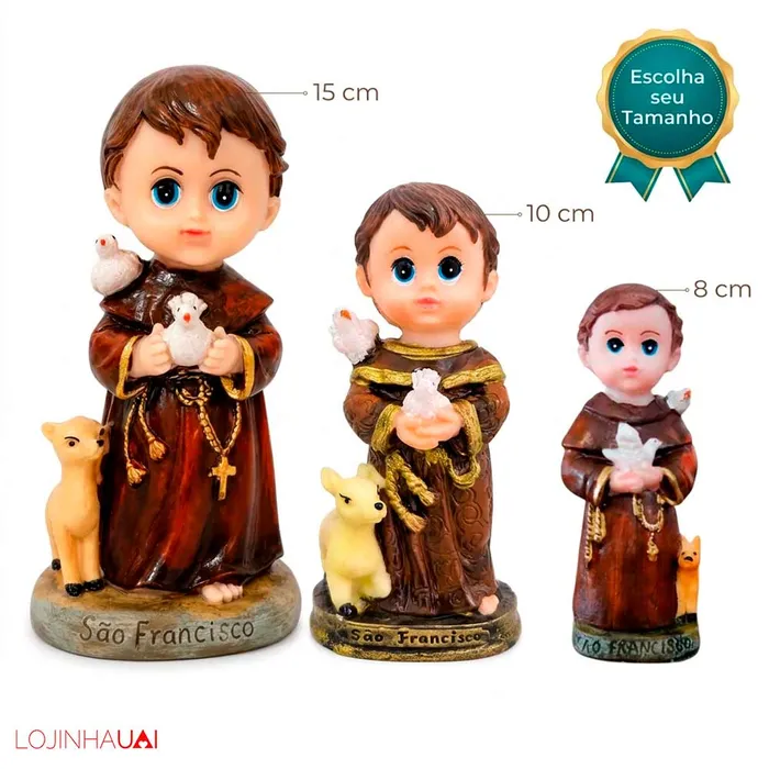 Imagem de São Francisco de Assis Infantil de Resina