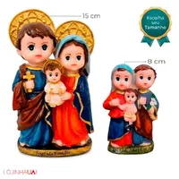 Imagem da Sagrada Família Baby Infantil de Resina - imagem 1