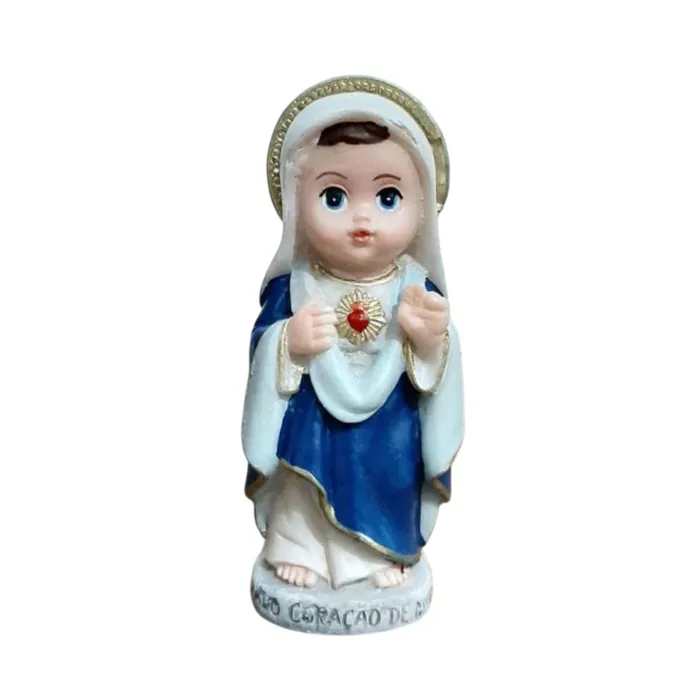 Imagem do Sagrado Coração de Maria Baby Infantil de Resina