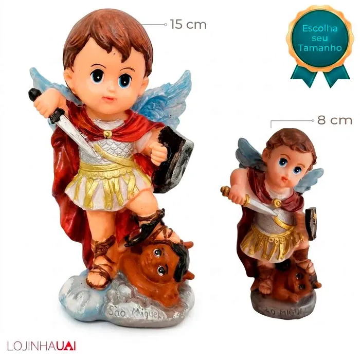 Imagem de São Miguel Arcanjo Baby Infantil de Resina