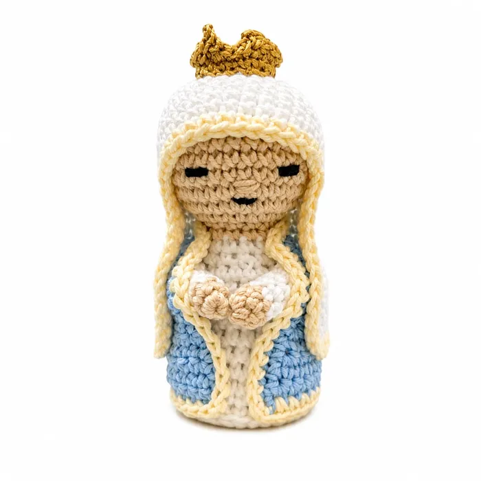 Nossa Senhora das Graças de Crochê Amigurumi - 10 cm