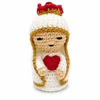 Nossa Senhora de Fátima de Crochê Amigurumi - 10 cm - imagem 1