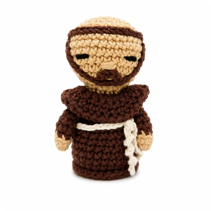 São Francisco de Assis de Crochê Amigurumi - 10 cm