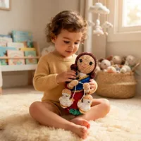 Amigurumi de Nossa Senhora Desatadora dos Nós de Crochê - 22 cm - imagem 3