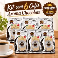 Kit 6 Cafés Gourmet 100% Arábica do Sul de Minas Aroma Chocolate Moído 250g - Café Fino - imagem 2