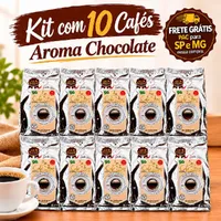 Kit 10 Cafés Gourmet Aroma Chocolate 100% Arábica Moído 250g - Café Fino - imagem 2