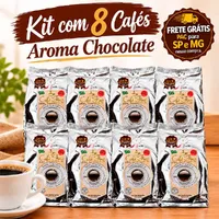 Kit 8 Cafés Gourmet Aroma Chocolate 100% Arábica Moído 250g - Café Fino - imagem 2