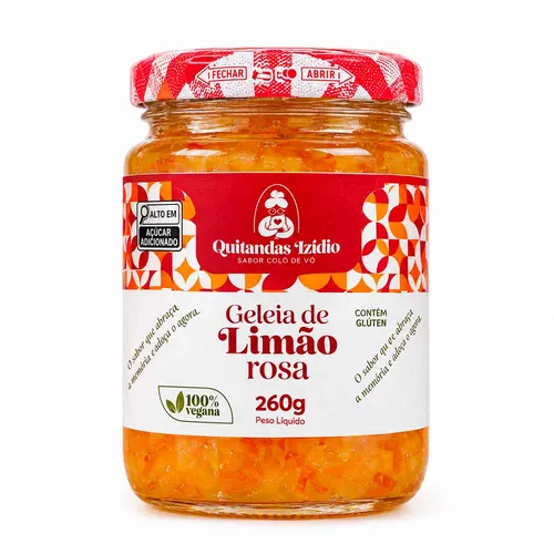 Geleia de Limão Rosa 250g - Quitandas Izídio