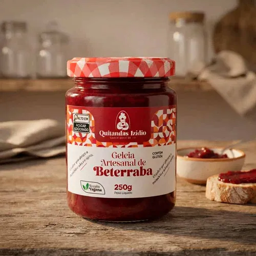 Geleia de Beterraba Artesanal 250g - Quitandas Izídio