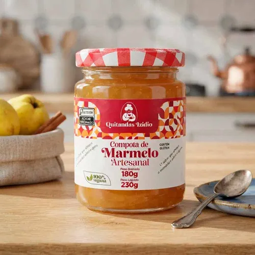 Compota de Marmelo Artesanal 230g - Quitandas Izídio