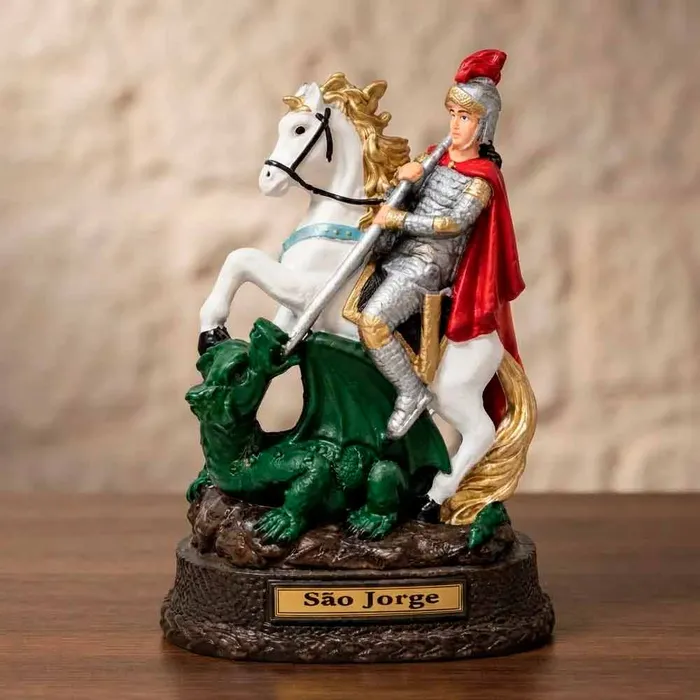 Imagem de São Jorge de Borracha Inquebrável - 17 cm | Comprar na Lojinha Uai