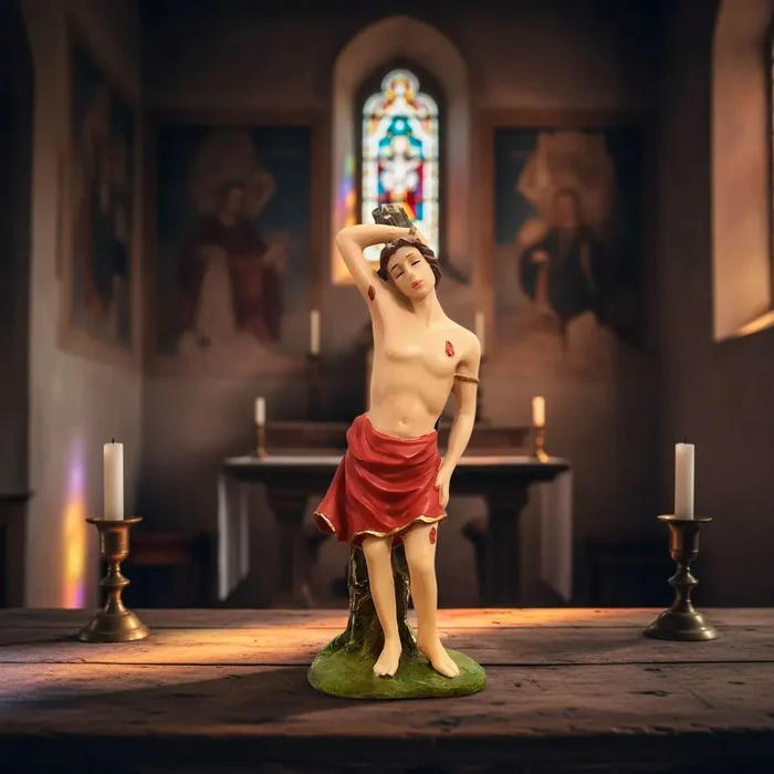 Imagem de São Sebastião de Resina - 15 cm | Comprar na Lojinha Uai