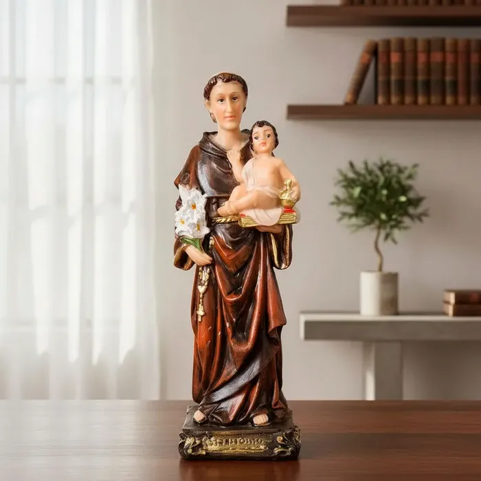 Imagem de Santo Antônio em Resina 15 cm | Comprar na Lojinha Uai