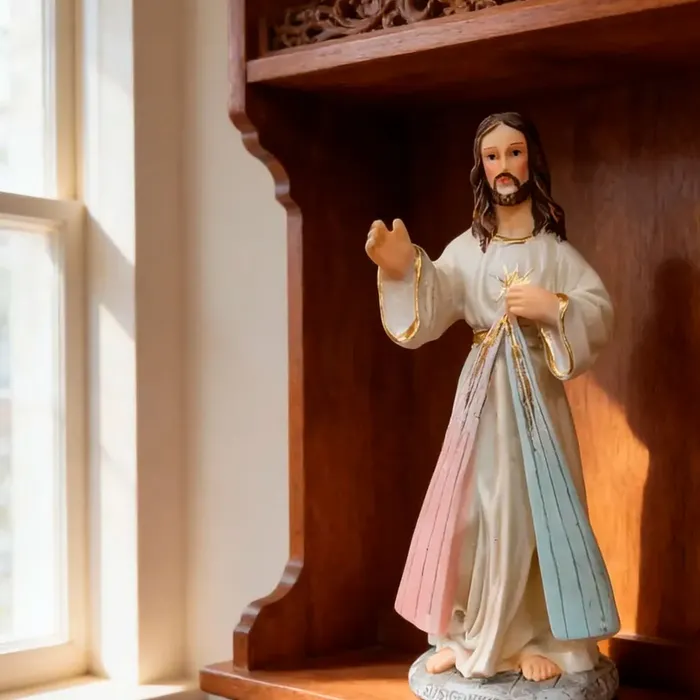 Imagem de Jesus Misericordioso de Resina - 15 cm | Comprar na Lojinha Uai