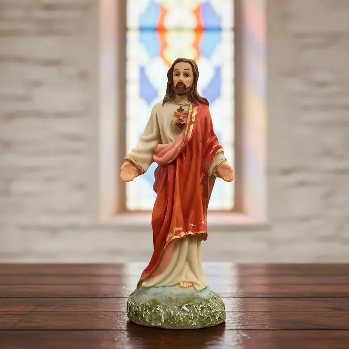 Imagem do Sagrado Coração de Jesus de Resina - 15 cm | Comprar na Lojinha Uai