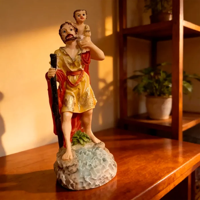 Imagem de São Cristóvão de Resina - 15 cm | Comprar na Lojinha Uai