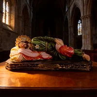 Imagem de São José Dormindo de Resina - 12 cm - Base Preta e Dourada | Lojinha Uai - imagem 2