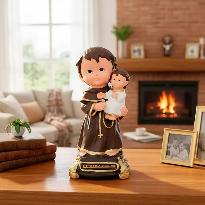 Imagem de Santo Antônio Infantil de Borracha Inquebrável - 15 cm | Comprar na Lojinha Uai