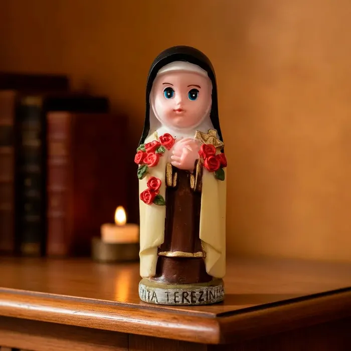 Imagem de Santa Terezinha Infantil de Resina - 8 cm | Comprar na Lojinha Uai