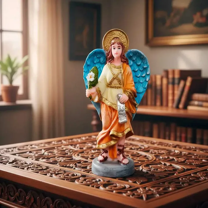 Imagem de São Gabriel Arcanjo de Resina - 9 cm | Comprar na Lojinha Uai