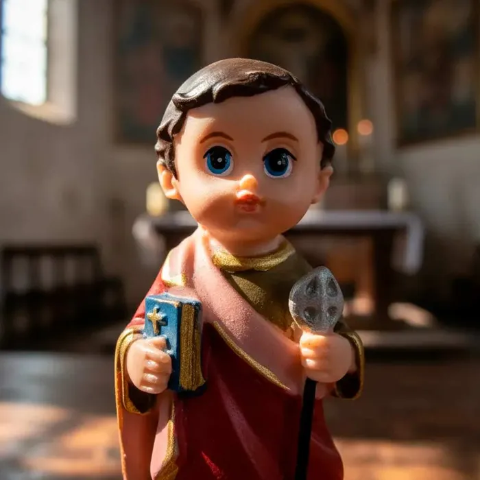 Imagem de São Judas Tadeu Infantil de Resina - 8 cm | Comprar na Lojinha Uai