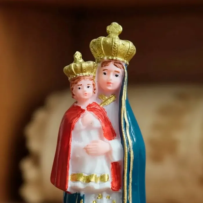 Imagem de Nossa Senhora do Bom Parto de Resina - 9 cm | Comprar na Lojinha Uai