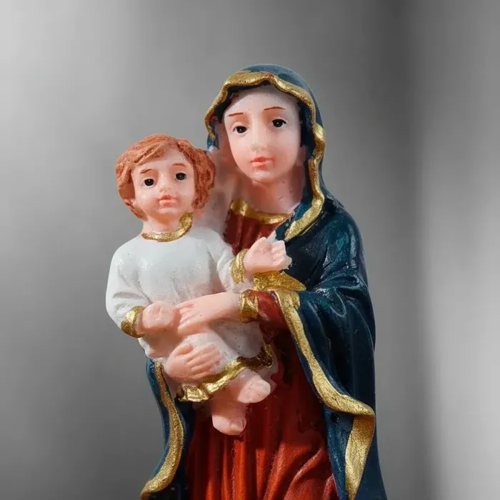 Imagem de Nossa Senhora da Saúde de Resina - 9 cm | Comprar na Lojinha Uai