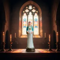 Imagem de Nossa Senhora Grávida de Resina - Nossa Senhora do Ó - 9 cm | Lojinha Uai - imagem 2