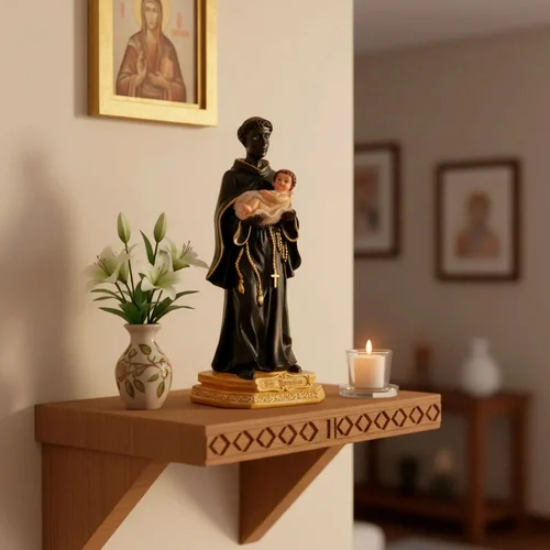 Imagem de São Benedito de Resina - 19 cm