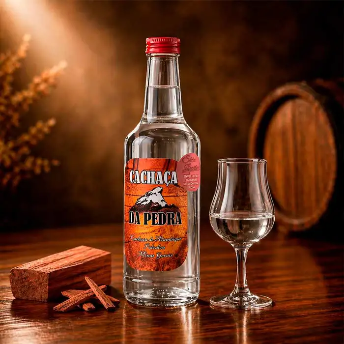 Cachaça da Pedra Envelhecida em Jequitibá Rosa 275ml | Comprar na Lojinha Uai